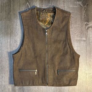 Brown Leather Vest